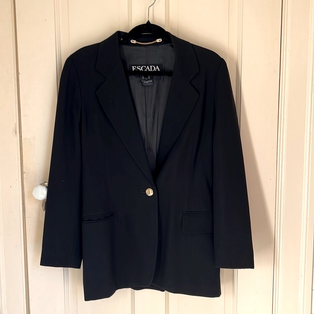Basic Black Blazer With Gold Buttons - image 1